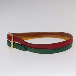 Double Hole Buckle Belt Metal and Leather