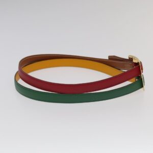Double Hole Buckle Belt Metal and Leather