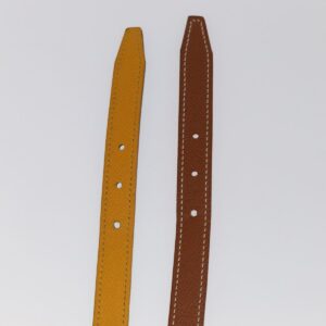 Double Hole Buckle Belt Metal and Leather